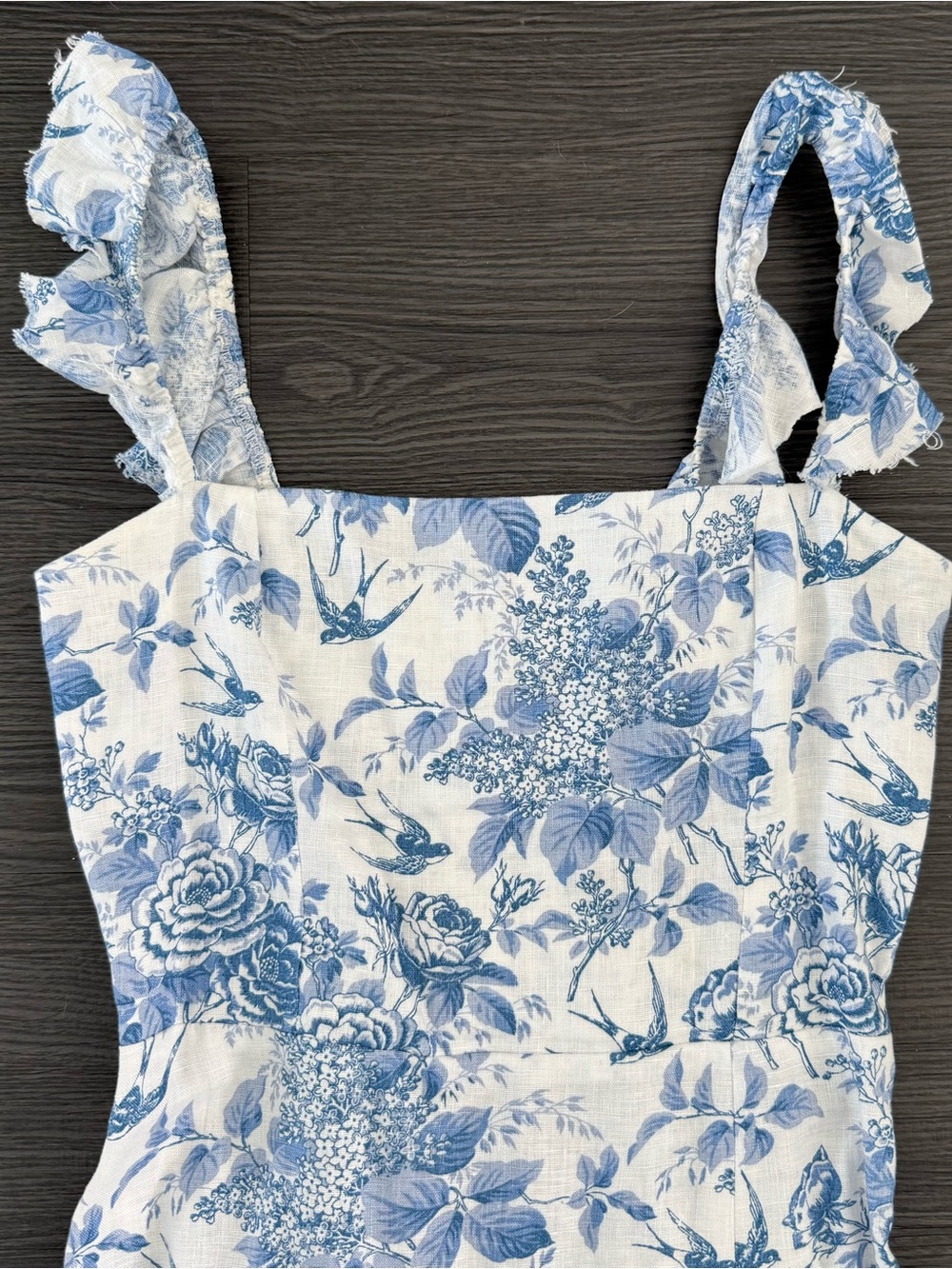 Reformation Blue Toile Spaulding Dress - Picture 8 of 12
